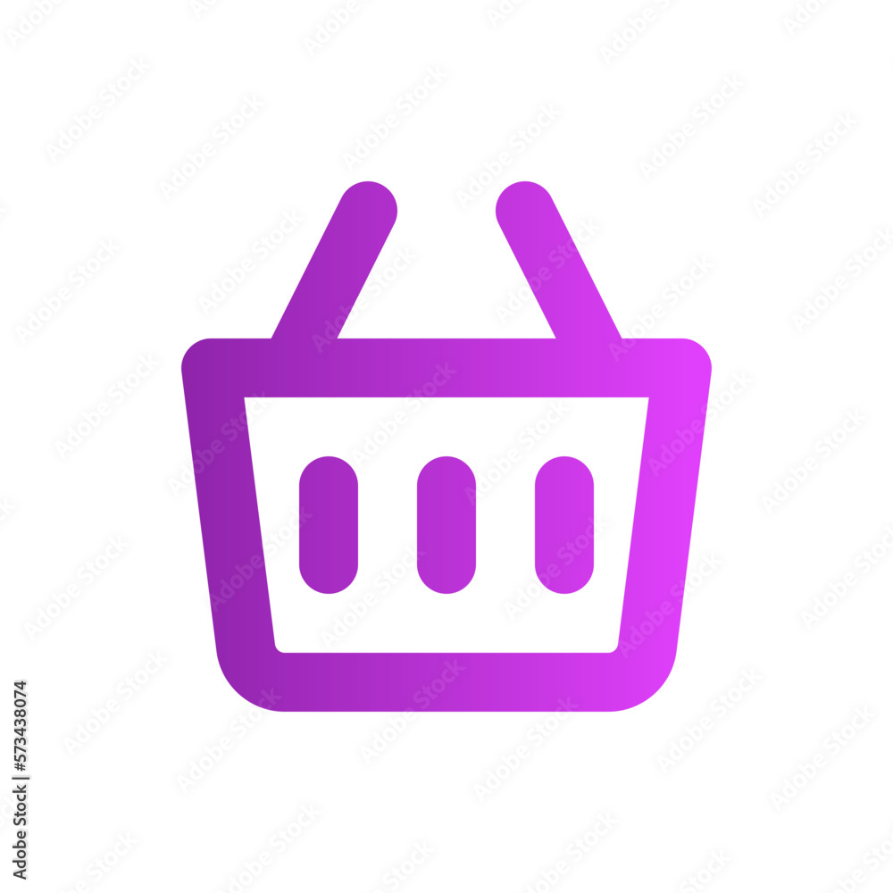 shopping basket gradient icon shopping basket gradient icon