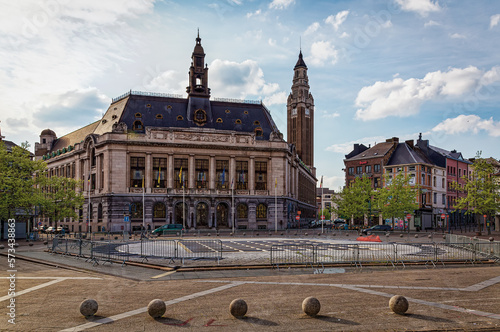 View of Charleroi Town Hall, Belgium.