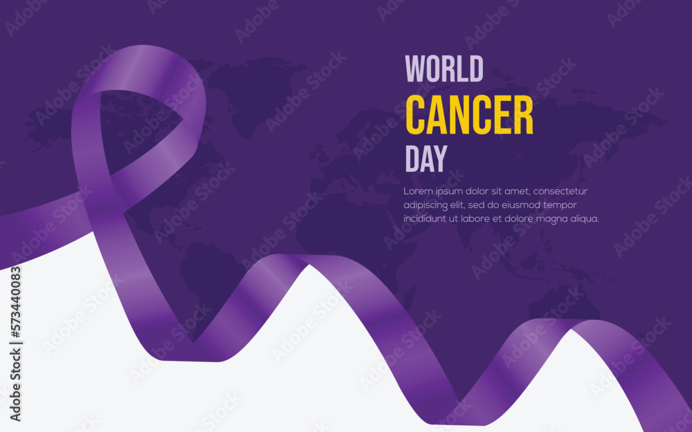 Gradient world cancer day illustration design Gradient world cancer day illustration design