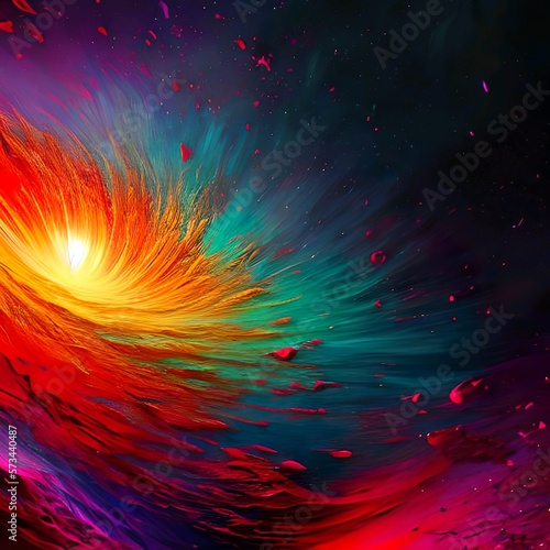 abstract cosmos galaxy background. colorful surreal wallpaper texture. generative ai
