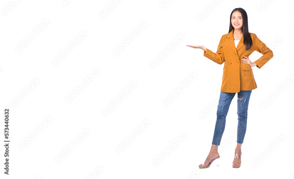 Full length portrait of a young female pretty asian woman positive pointing fingers away while standing white background
Full length portrait of a young female pretty asian woman positive pointing fingers away while standing white background