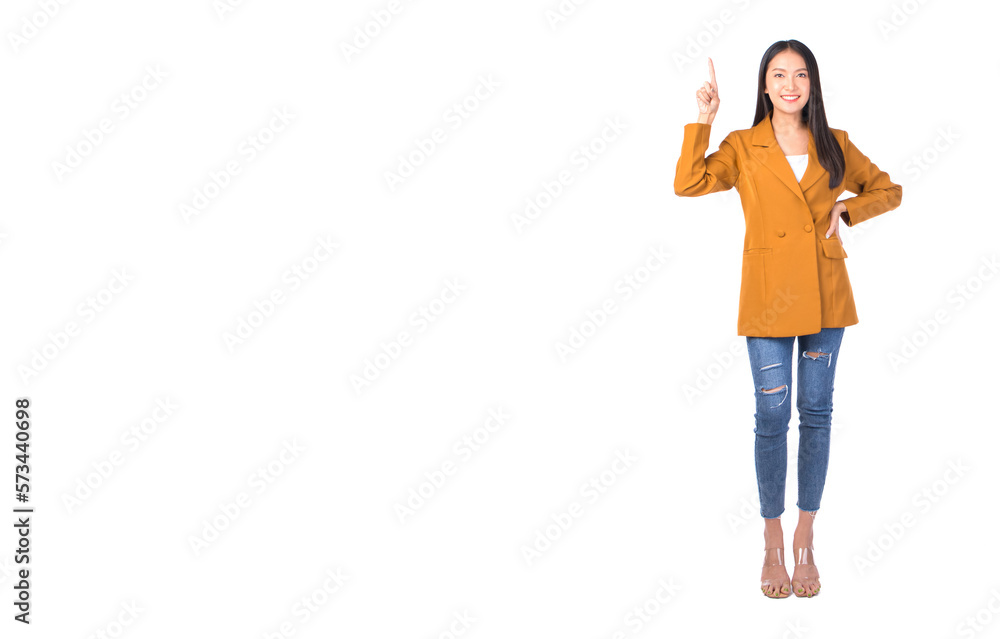 Full length portrait of a young female pretty asian woman positive pointing fingers away while standing white background
Full length portrait of a young female pretty asian woman positive pointing fingers away while standing white background