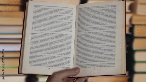 Animation of books in a hand