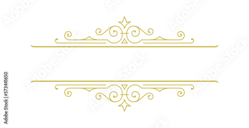 Vintage ornament swirl text divider filigree calligraphic vector illustration. Classical flourishes separator for text decoration.