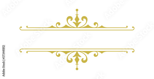 Vintage ornament swirl text divider filigree calligraphic vector illustration. Classical flourishes separator for text decoration.