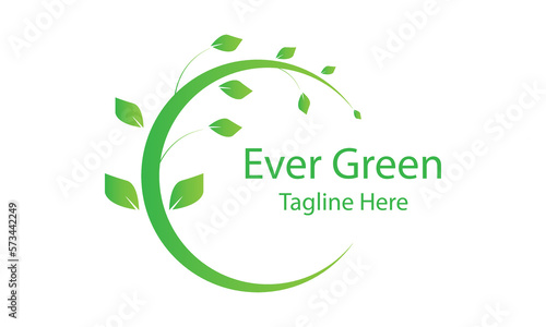 Ever Green Logo Design Template. Creeper Logo Design.
