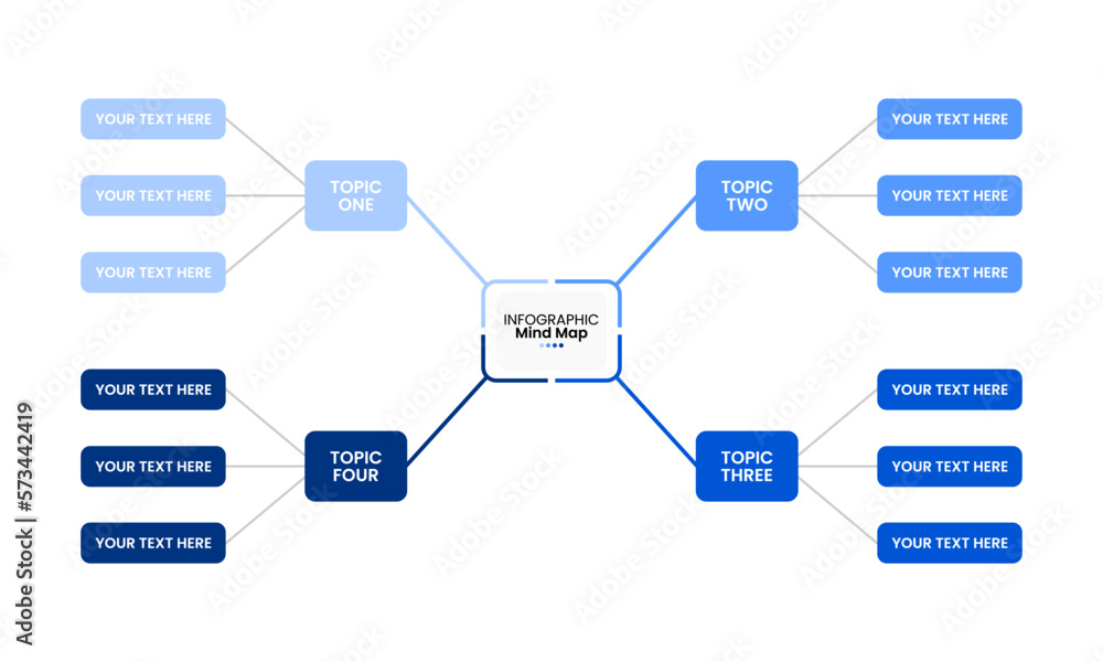 Infographic mind map flat style with 4 options and different color elements. Computing concept. Infographic mind map flat style with 4 options and different color elements. Computing concept.