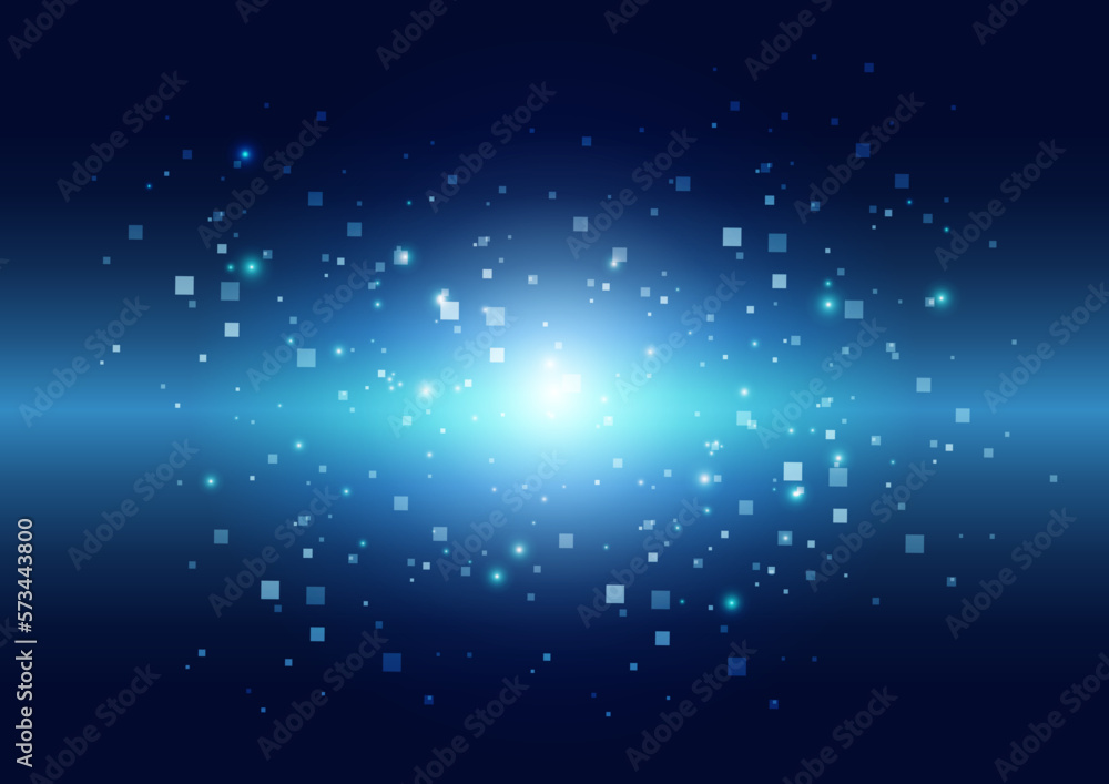 Obraz premium 浮遊するデジタル空間