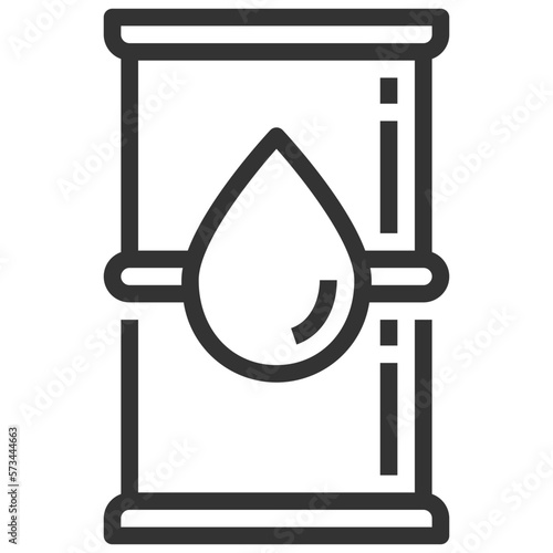 Simple energy outline icon, power and gas oil related concept on the white background