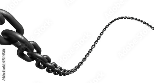 chain on a white photo