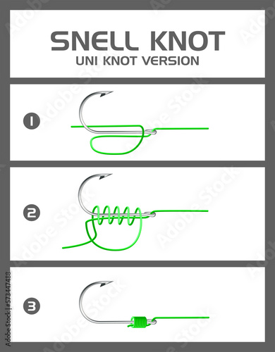 Snell Knot. How to tie fishing knots?