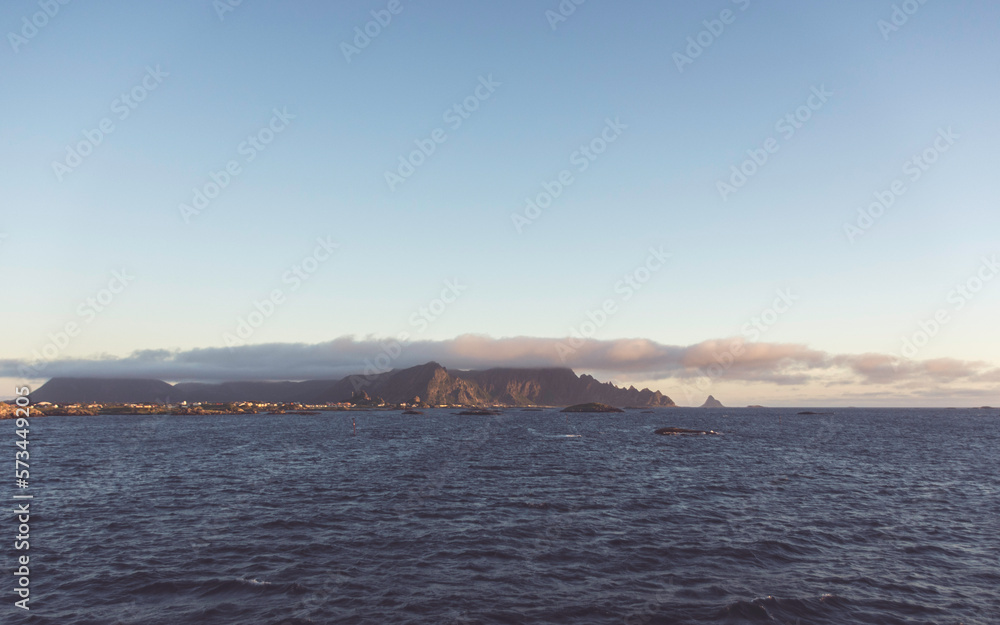 View from the Sea off the Coast of Andøya Island (Norway)