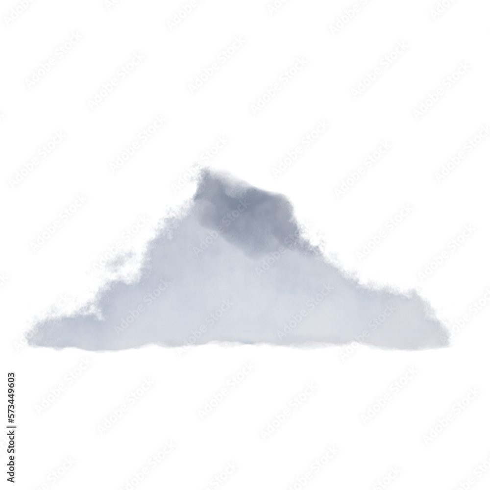 Cloud isolated on white background.