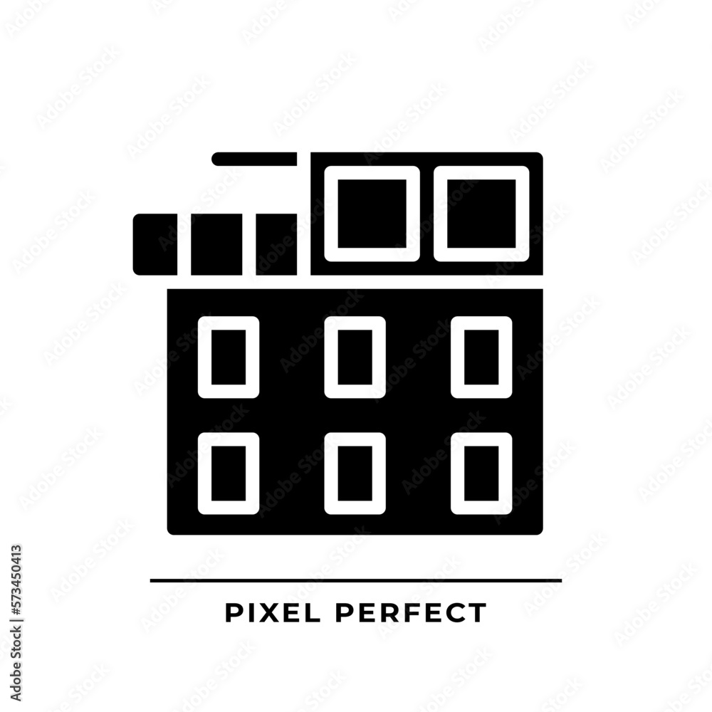 Penthouse black glyph icon. Luxury real estate. Rooftop apartment. Expensive property. Home exterior. Silhouette symbol on white space. Solid pictogram. Vector isolated illustration Penthouse black glyph icon. Luxury real estate. Rooftop apartment. Expensive property. Home exterior. Silhouette symbol on white space. Solid pictogram. Vector isolated illustration
