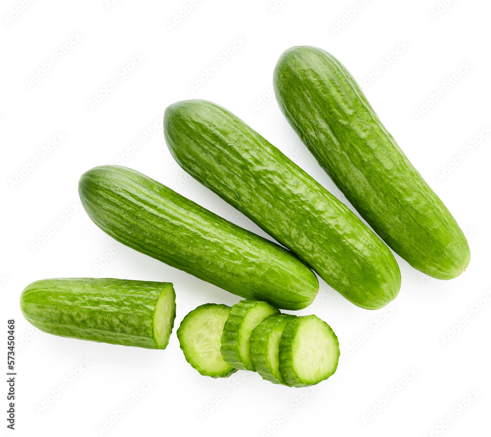 Cucumbers isolated on white background Cucumbers isolated on white background