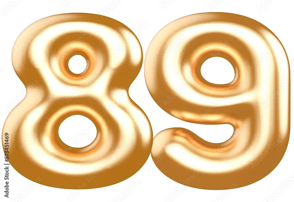 number 89 gold balloon with Generative AI number 89 gold balloon with Generative AI