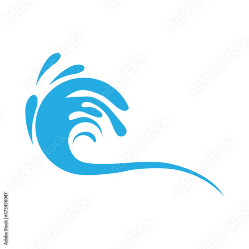 Fototapeta Naklejka Na Ścianę i Meble -  Water wave Logo vector and symbol Template