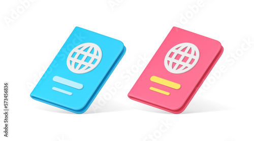 Travel preparation guidance rules advice help support handbook user manual 3d icon set vector