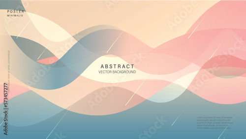 Modern abstract line, wavy background and full color. Vector Illustrator. Eps 10 - Vector