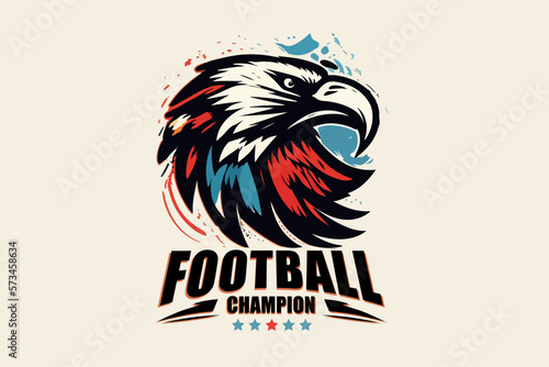 Sports team vector logo, eagle