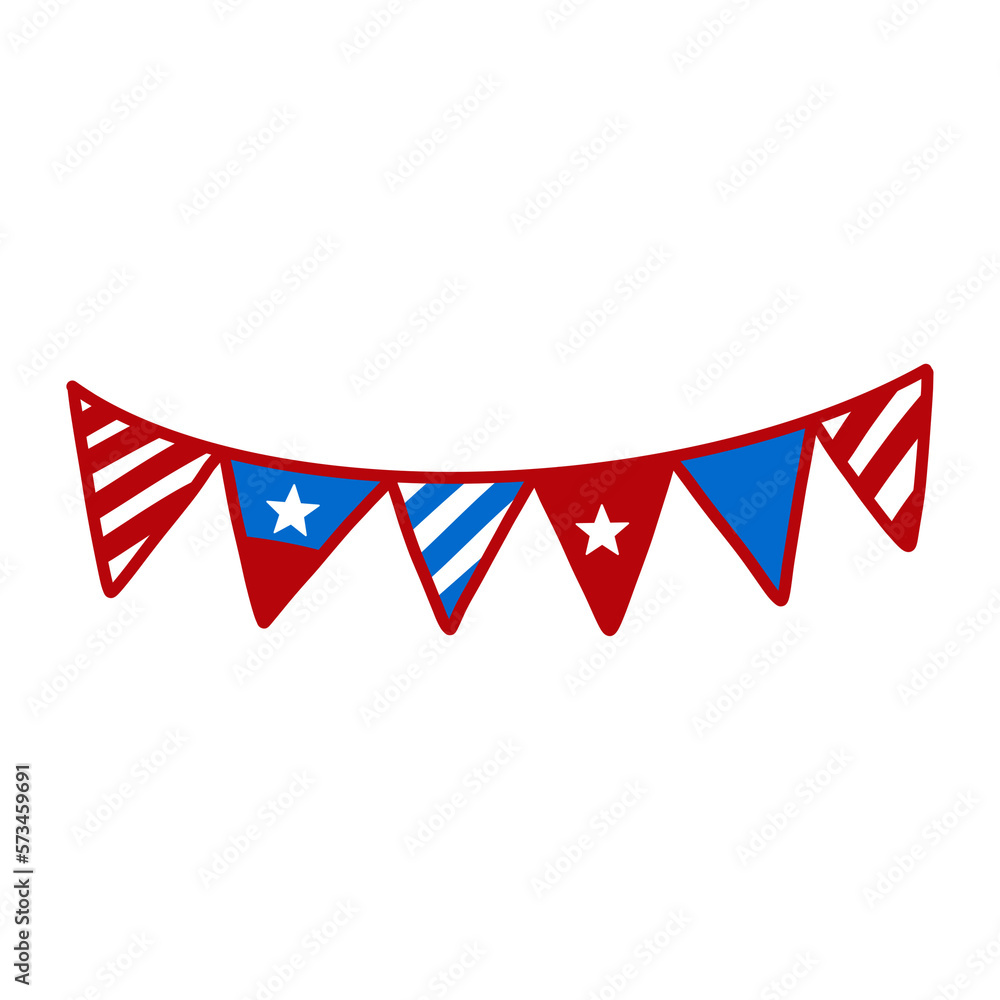 Obraz premium American Flag Hanging Party Decor