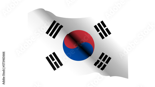 waving Flag of the Republic of Korea