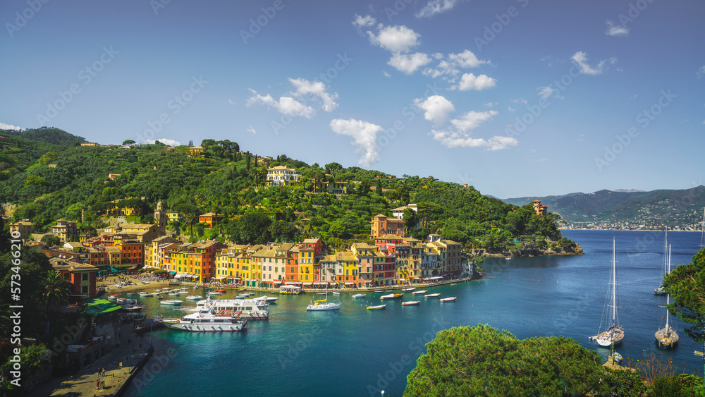 Portofino luxury travel destination, village and marina. Liguria, Italy