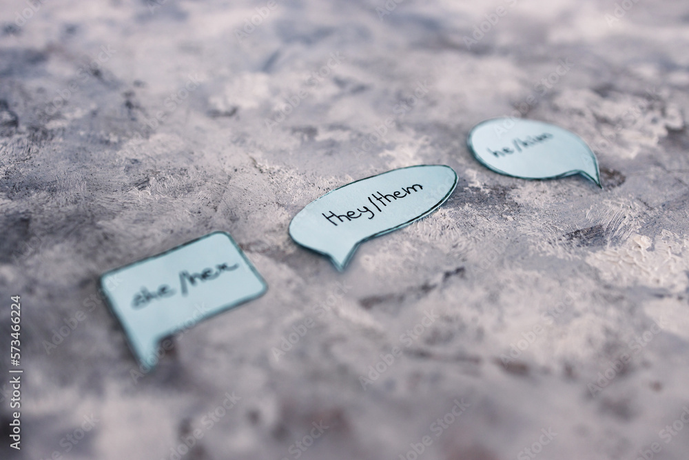 .gender identity pronouns She Her They Them and He Him, respecting ...