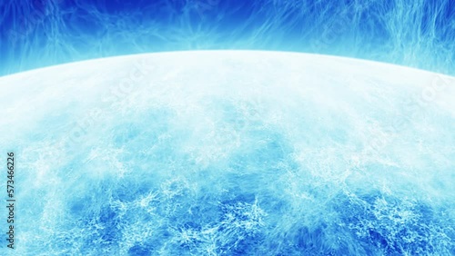 Wallpaper Mural Abstract cold blue sun or star close up computer generated animation. Solar atmosphere with plasma movement at black. Seamless looping animation. Torontodigital.ca