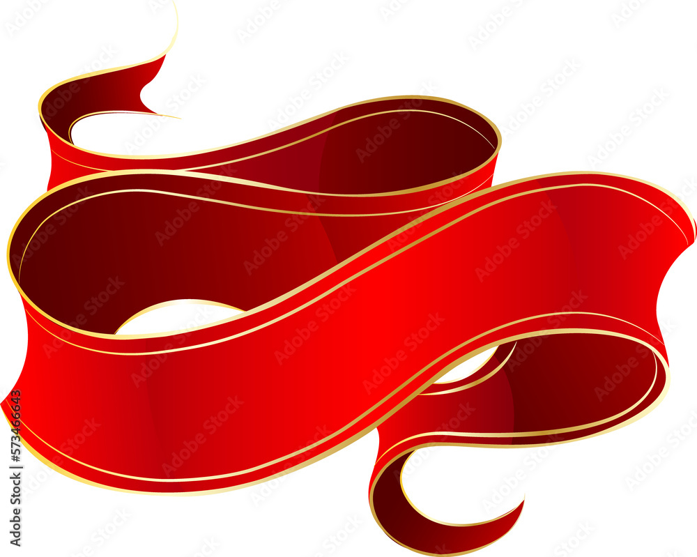 Obraz premium Fourth Red Silk Ribbon