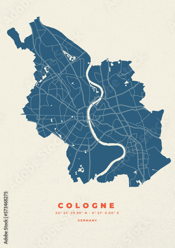 Cologne Map Poster and Flyer	