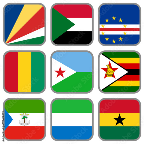 Free Download 世界の国旗アイコンセット☆アフリカ☆ - GFXLoad