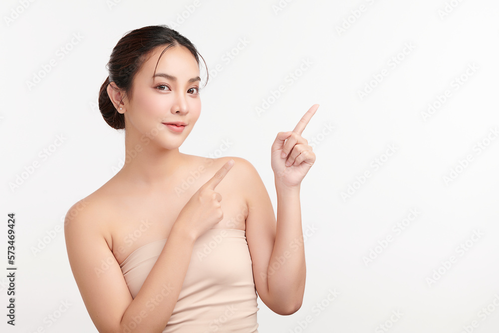 Beautiful young asian woman with clean fresh skin on white background, Face care, Facial treatment, Cosmetology, beauty and spa, Asian women portrait. Beautiful young asian woman with clean fresh skin on white background, Face care, Facial treatment, Cosmetology, beauty and spa, Asian women portrait.