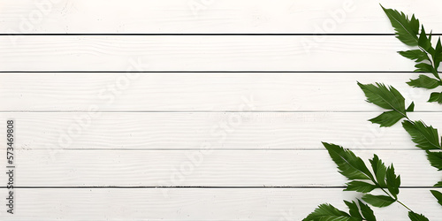 white wood wall with green ...