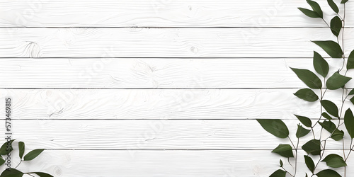 white wood wall with green ...