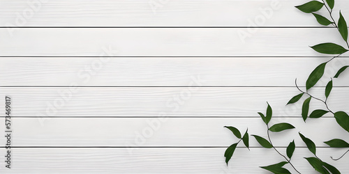 white wood wall with green ...