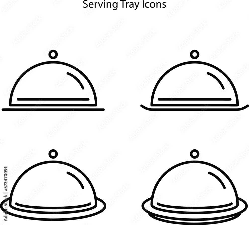 Fototapeta premium Room service line icon. linear style sign for mobile concept and web design. food tray outline vector icon. Symbol, logo illustration.