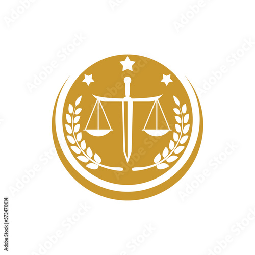Fototapeta Naklejka Na Ścianę i Meble -  Law firm logo images illustration