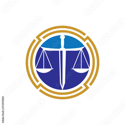 Fototapeta Naklejka Na Ścianę i Meble -  Law firm logo images illustration