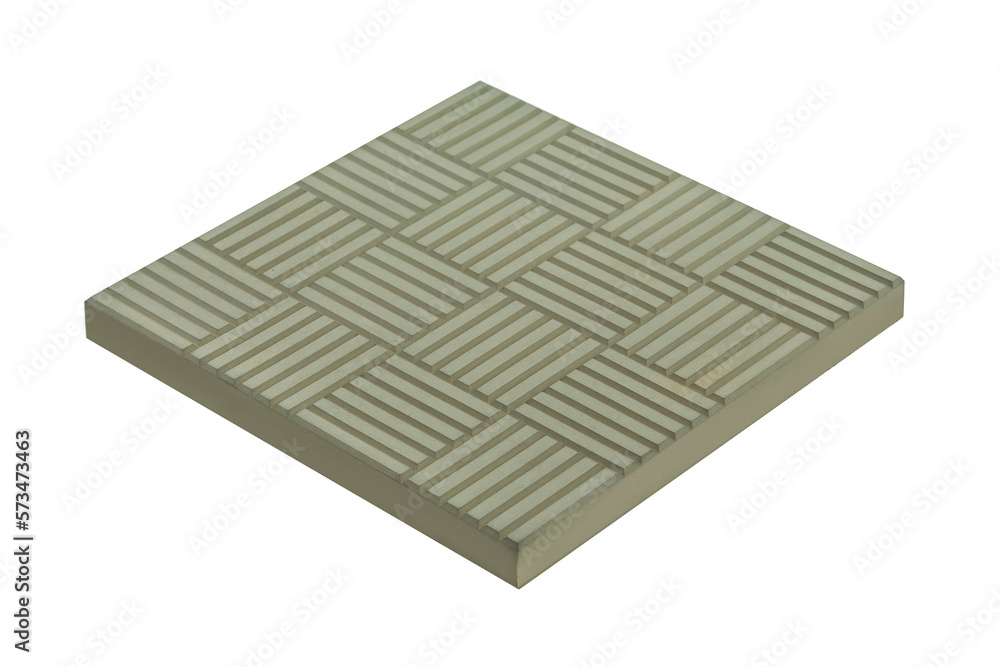 Building Ideas. Pale Square Pavement Road Stone Sample Tiles Isolated Over White Background Building Ideas. Pale Square Pavement Road Stone Sample Tiles Isolated Over White Background