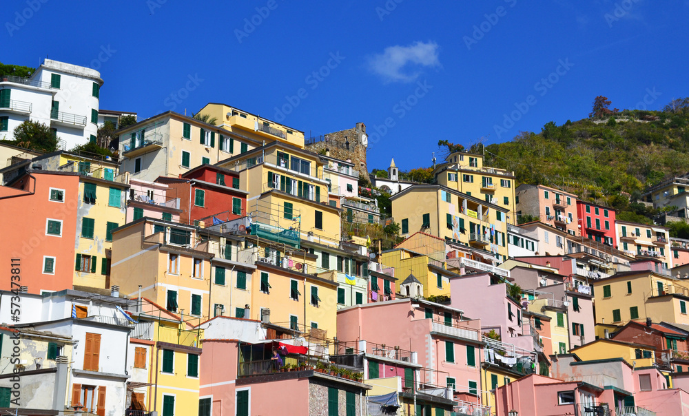 Riomaggiore in the Cinque Terre coastal area, Italy