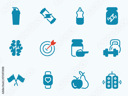 Simple vector icon on a theme sports and nutrition