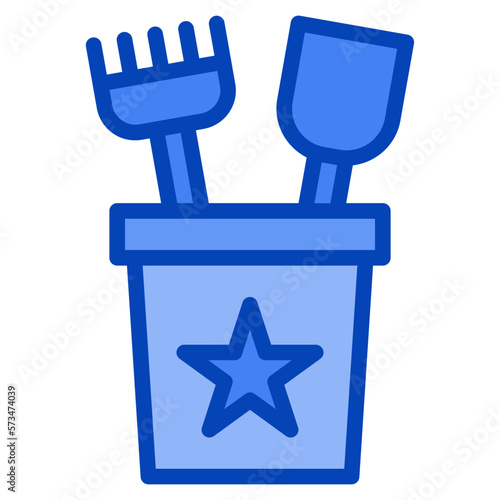 pail blue icon