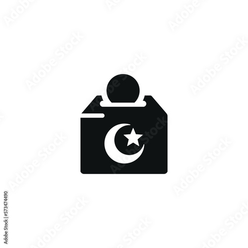 Infaq flat icon isolated on white background. Islamic icon vector. Ramadan icon vector