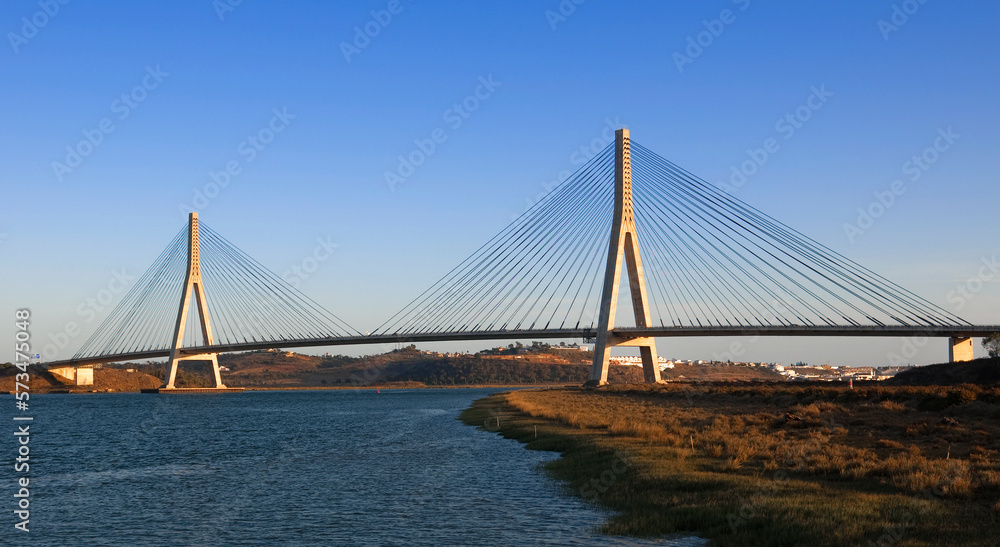 international bridge in the Guadiana river between spain and portugal