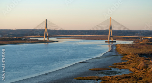 international bridge in the Guadiana river between spain and portugal
