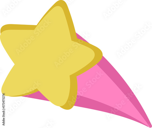 Star comet y2k style vector