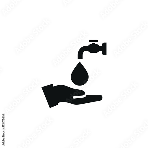 Wudhu flat icon isolated on white background. Islamic icon vector. Ramadan icon vector