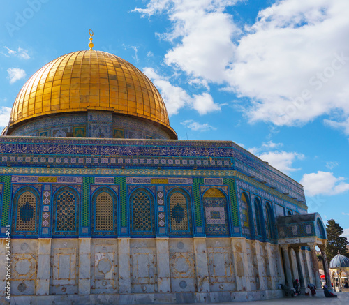 Canvas Print The Dome of the rock, Al-Aqsa Mosque, Jerusalem old city, Palestine