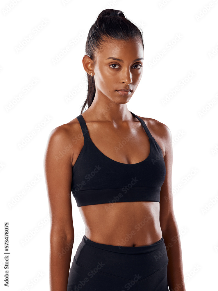 A serious woman with a firm determination to follow a strict diet and schedule to exercise to stay in shape isolated on a png background A serious woman with a firm determination to follow a strict diet and schedule to exercise to stay in shape isolated on a png background